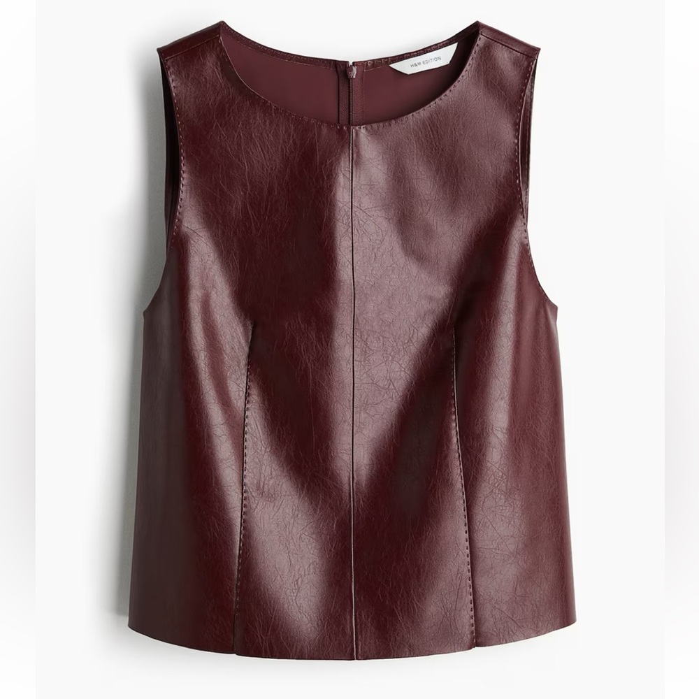 NWT Burgundy Coated Tank Top